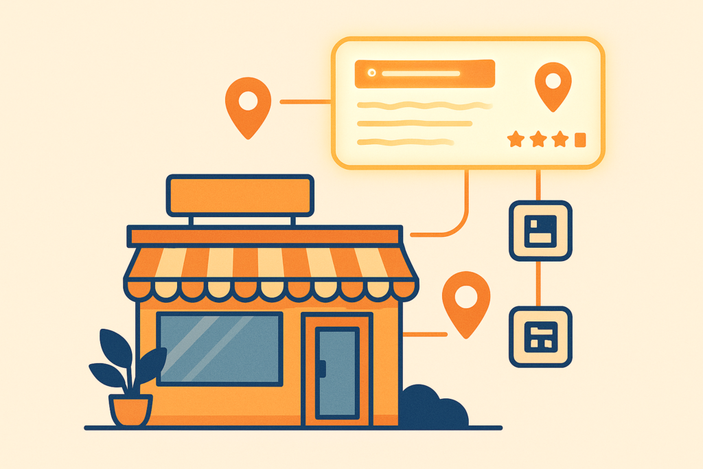 Small business owner auditing Google AI Overview citations on a laptop screen